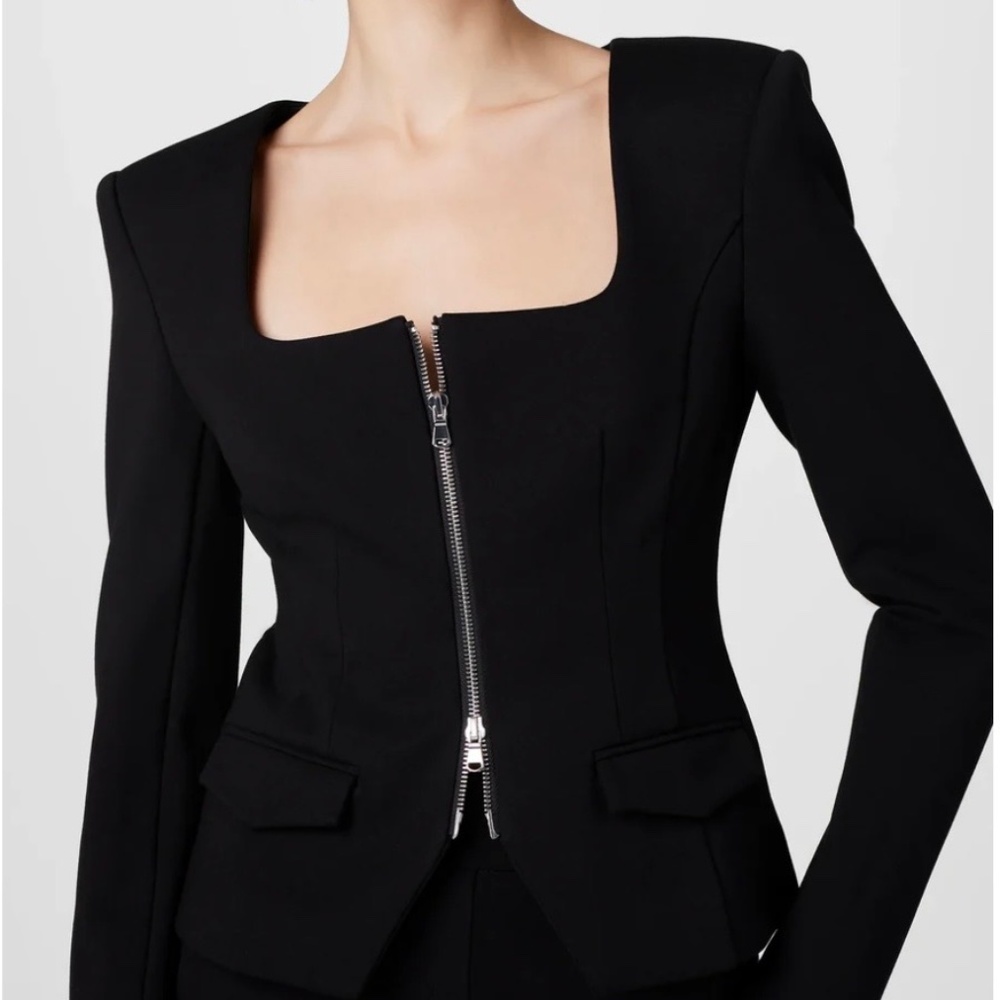 TOCCIN koda zip front long sleeve top, Size 6 - Picture 4 of 16